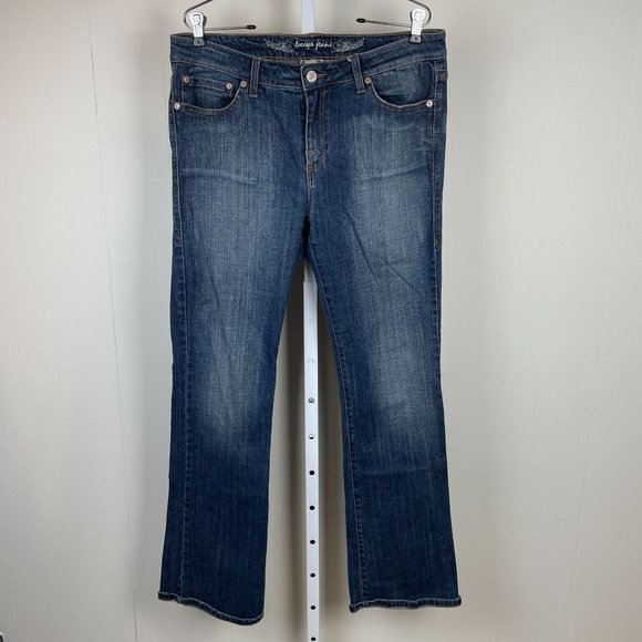 Lucaya Denim - Lucaya Jeans Western Cowgirl Boot Cut Stretch‎ Denim Womens 35 Waist Size 17